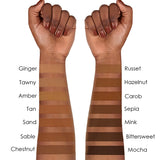Swatches of Creme to Powder Foundation